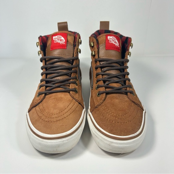 Vans SK8 Hi MTE Mens 7.5 Women’s 9 Scotchguard Brown Plaid Skate Hiking Shoes - Picture 9 of 15